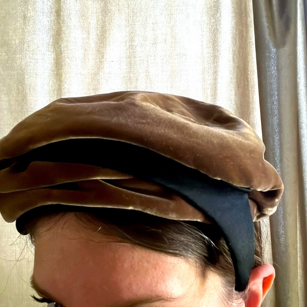 Mid Century Velvet hat Emme New York